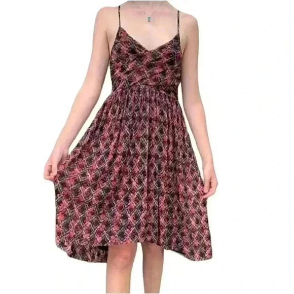 Free People Women's Black Nylon Lined Spaghetti Strap Summer Dress - Picture 1 of 13